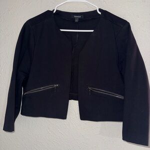 Torrid Women's Black Blazer with Zipper Accents